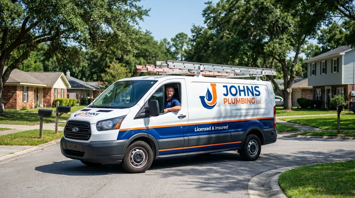 Johns Plumbing LLC service van in Oak Park, MI