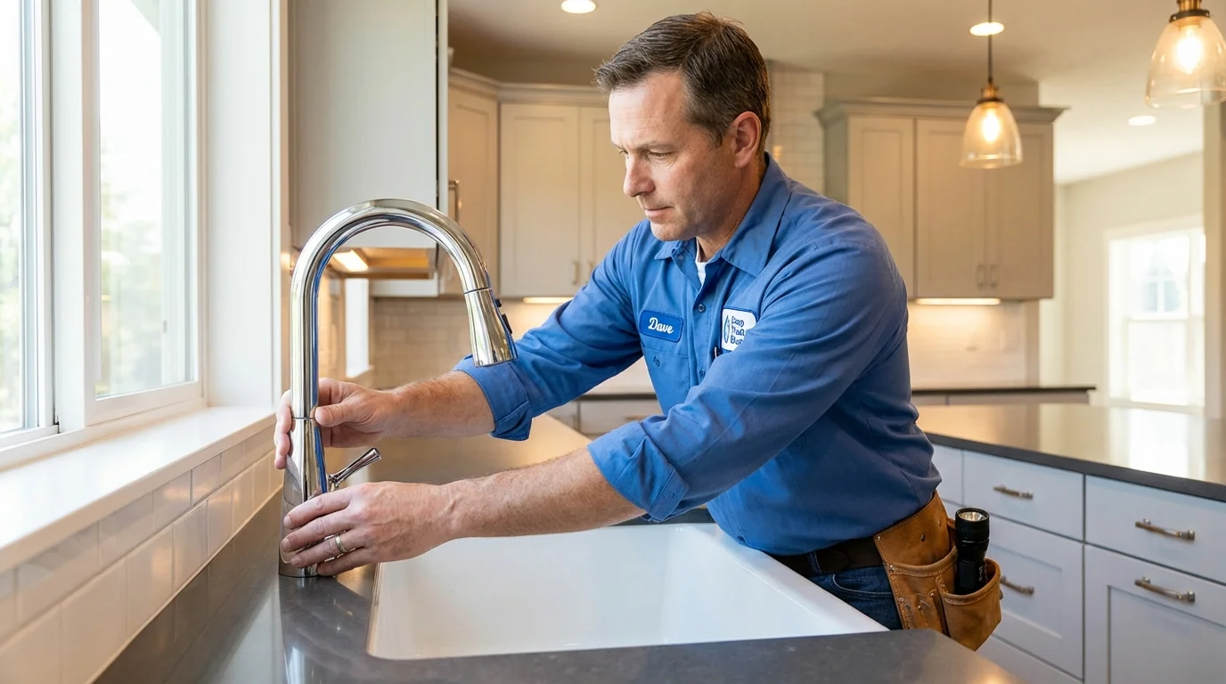 Kitchen faucet installation by Johns Plumbing LLC in Oak Park